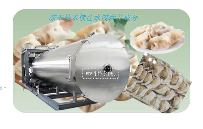 食品凍干機在方便即食水餃凍干加工應用